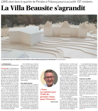 Mise à l’enquête du projet d’agrandissement de la Villa Beausite